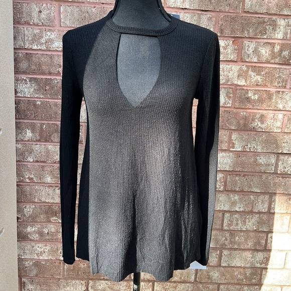 NWT Urban Outfitters Project Social T, Black Cut out Neck Sweater Size XS - Picture 2 of 11
